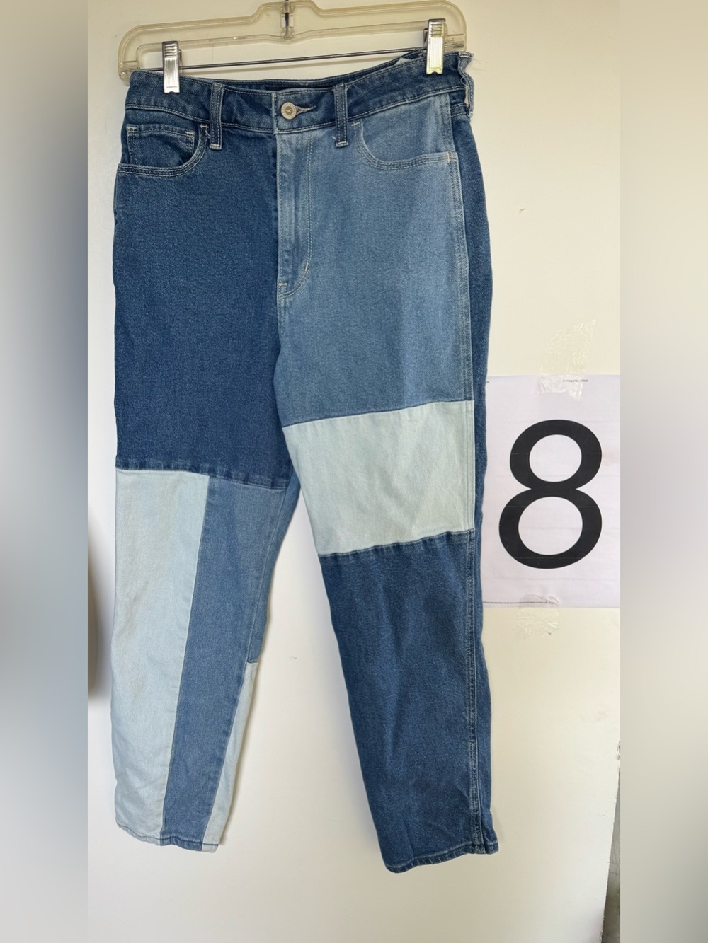 Hollister Women’s Two-Tone Patchwork Straight Jeans